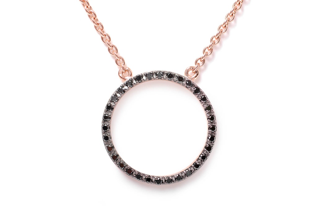 GARGANTILLA BLACK DIAMOND CIRCLE 45CM BN18P 4.27gr 18KR