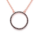 GARGANTILLA BLACK DIAMOND CIRCLE 45CM BN18P 4.27gr 18KR