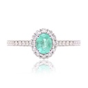 Anillo CELLINI ESMERALDA/Oval-0.33Ct Diamantes-0.24Ct GVS 18KW
