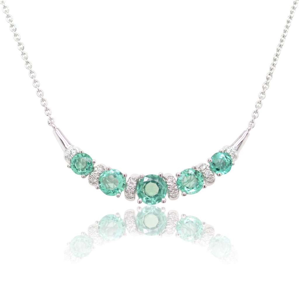 GARGANTILLA CELLINI ESMERALDA-0.67ct 16B4P GVS 3.2gr 18KW