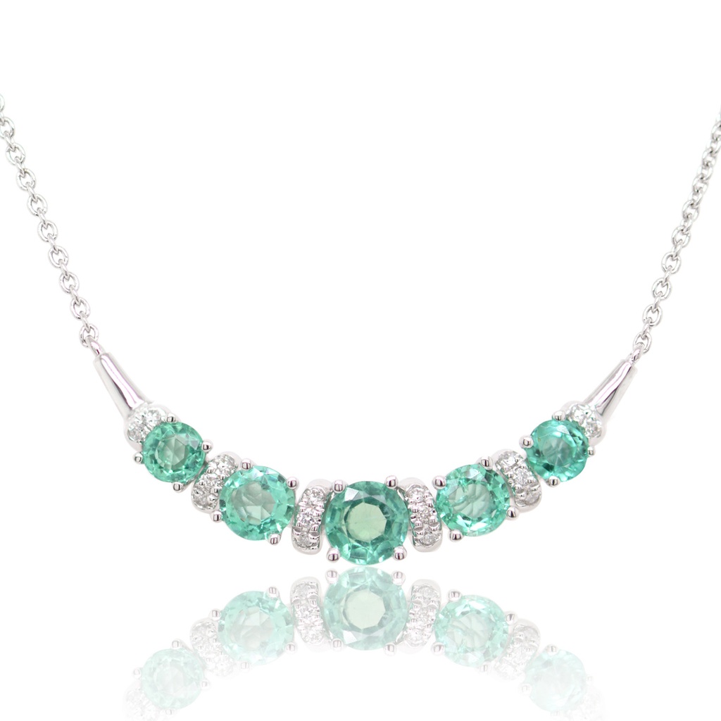 GARGANTILLA CELLINI ESMERALDA-0.67ct 16B4P GVS 3.2gr 18KW
