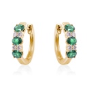 ARETES CELLINI ESMERALDA-0.73ct B20P VS/GH 3.2gr ORO AMARILLO 18K