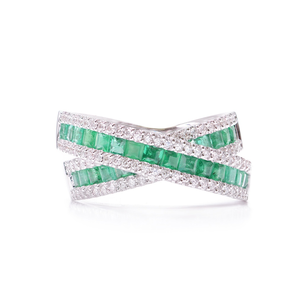 ANILLO ‘SELIG’ ESMERALDAS B58P 10.7gr 18KW