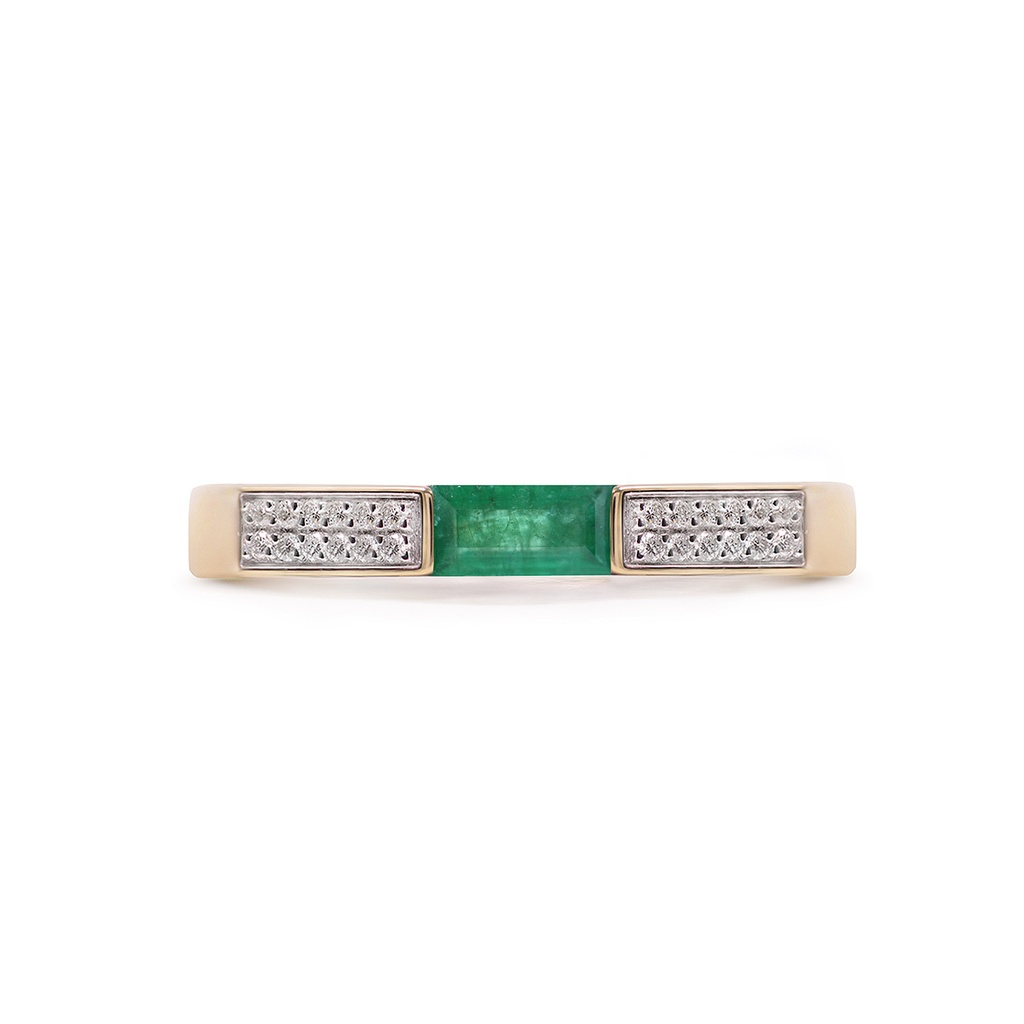 ANILLO SQUARE ESMERALDA B12P 5.85 18KC
