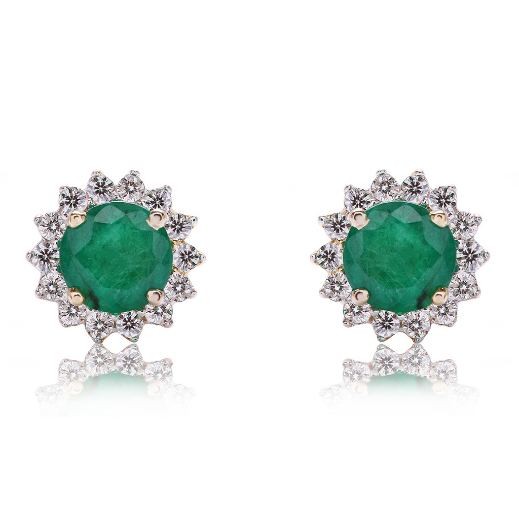 ARETES ESMERALDA/4MM B14 VSG 1.70gr. 18KY