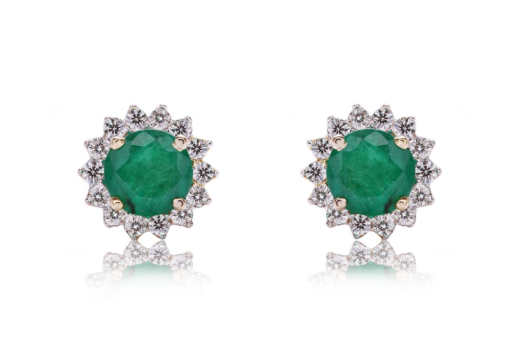 ARETES ESMERALDA/4MM B14 VSG 1.70gr. 18KY