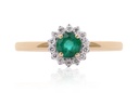ANILLO ESMERALD/4MM B7P VSG 1.75 18KY