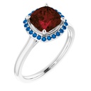 ANILLO BERRY GRANATE-7X7 ZAFIRO B4P 4.18 18KW