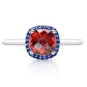 ANILLO BERRY GRANATE-7X7 ZAFIRO B4P 4.18 18KW