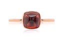 Anillo LAS FLORES-GRANATE Cushion 18KR