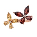 ANILLO “LA NOVIA“ GRANAT+QRZ B5P" 4.80 18KR