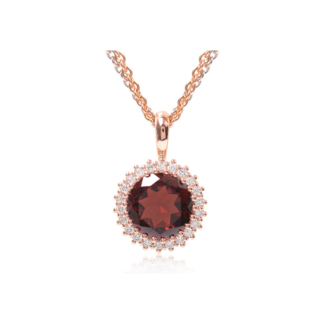 DIJE HALO GRANATE B17P HSI 1.70 ORO ROSA 18K