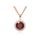 DIJE HALO GRANATE B17P HSI 1.70 ORO ROSA 18K