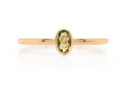 ANILLO LAS FLORES-PERIDOTO/OVAL 1.30 18KY