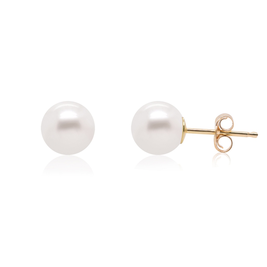 ARETES PERLA/BLANCA-6MM 0.80 14KY
