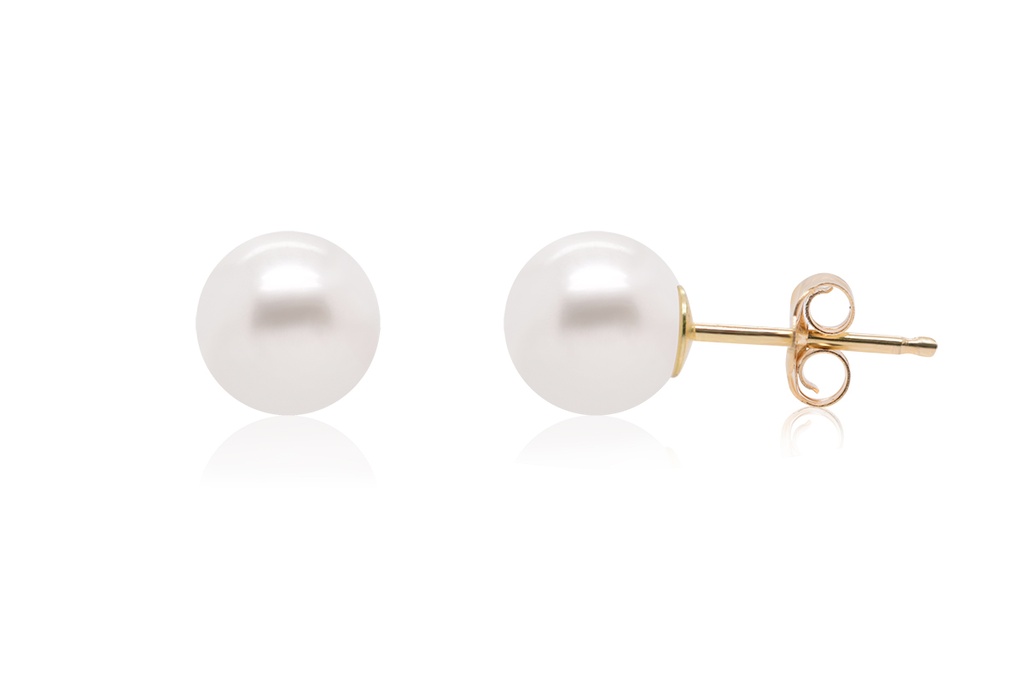 ARETES PERLA/BLANCA-6MM 0.80 14KY