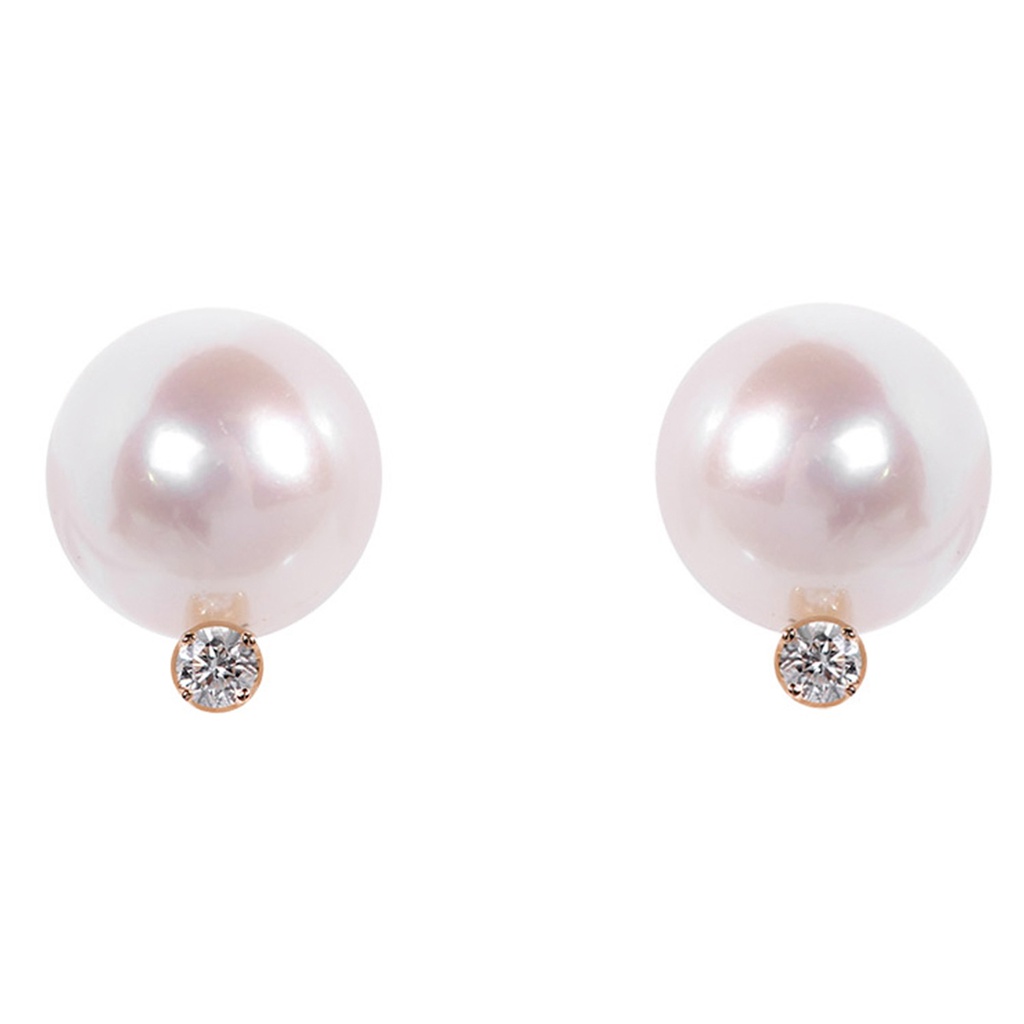 ARETES FLEUR DE MER PRL-8MM B5P 1.40 18KY