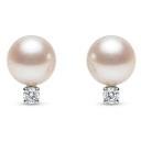 ARETES MIKIMOTO STUD AKOY 7-7.5MM*A+ B10P 2.2gr 18KY 
