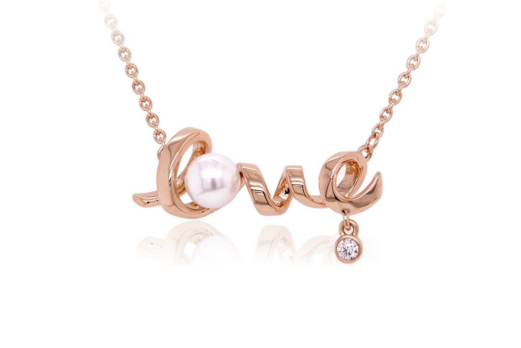 Gargantilla Contemporary MIKIMOTO “LOVE“ AKOYA/5MM A+ B2P 5.2gr 18KR