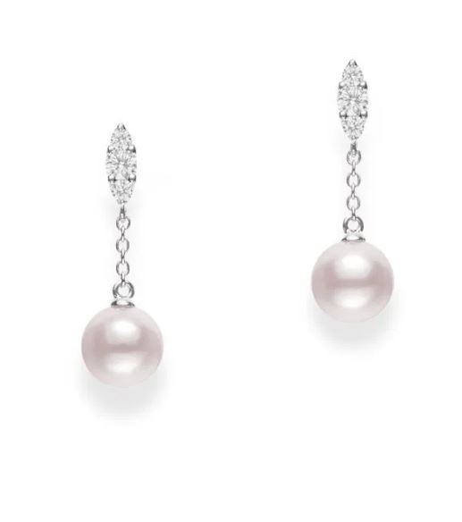 ARETES MIKIMOTO 7MM AKOYA A+ B19P 18KW 3.8
