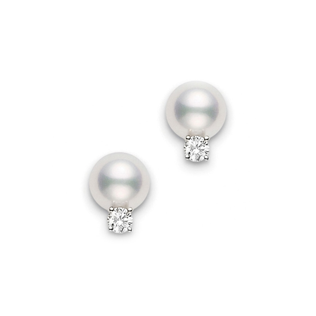 ARETES MIKIMOTO STUD AKOY 7-7.5MM*A+ B10P 2.20 18KW