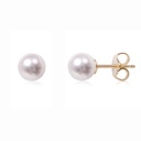 ARETES MIKIMOTO AKOYA/BLANCA 6-6.5MM*A+ 1.40 18KY