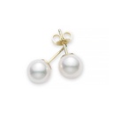 ARETES AKOYA/BLANCA 6-6.5MM*A 1.6gr 18KY