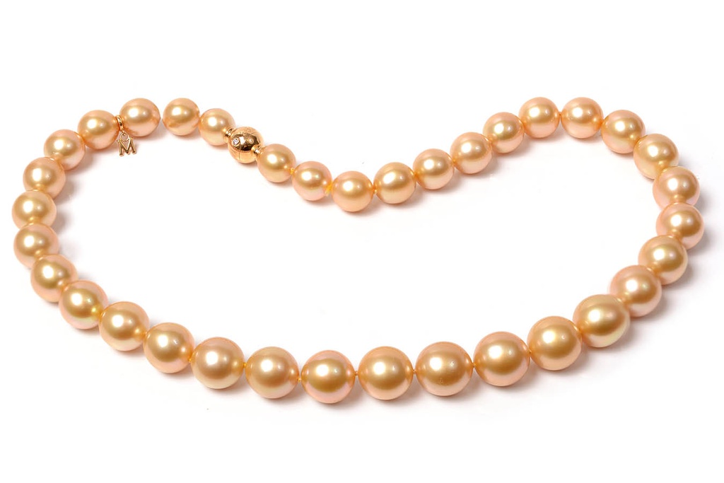 COLLAR MIKIMOTO SSP-GOLD/13.3-9MM(35) *A+  18K