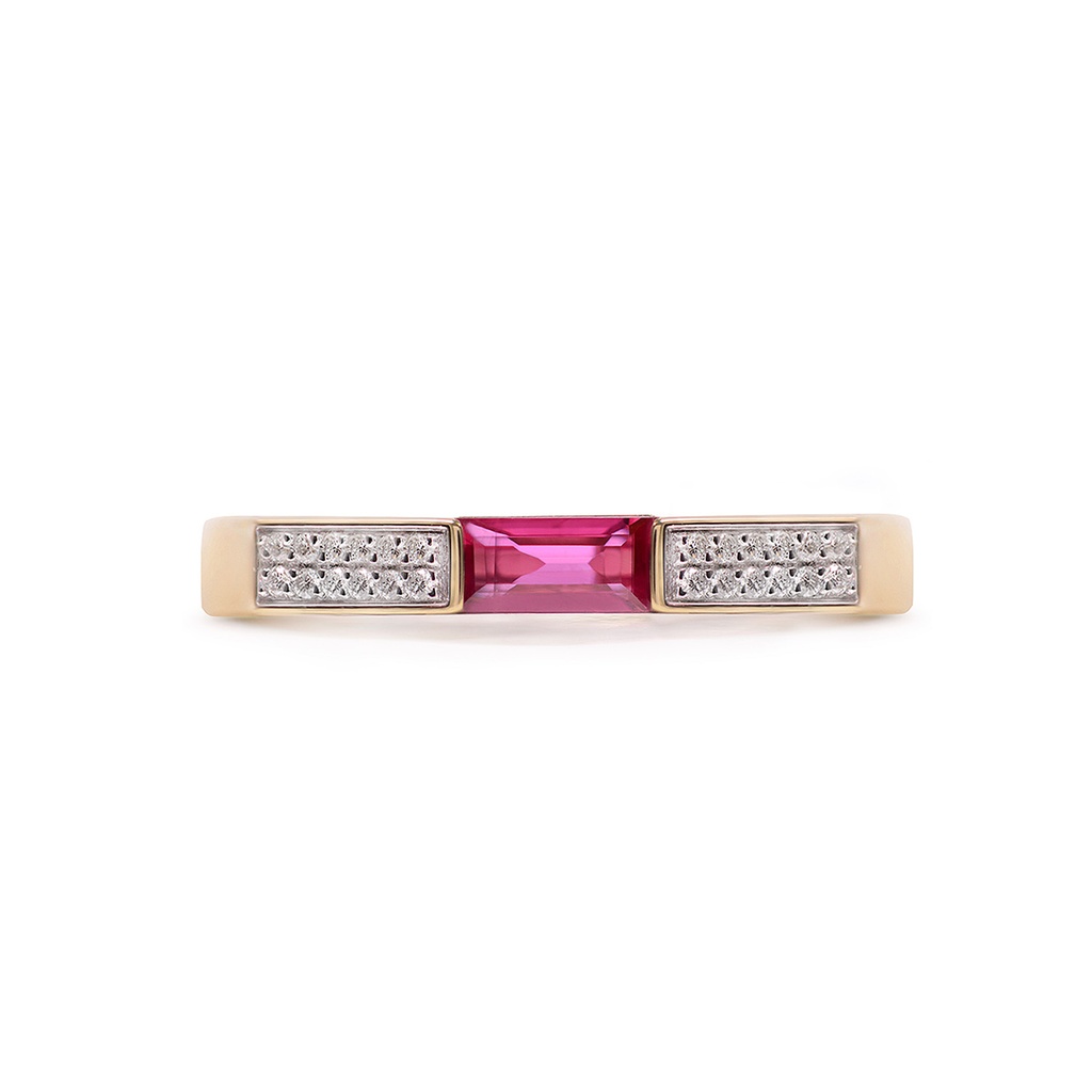 ANILLO SQUARE RUBI B12P 5.5gr 18KR