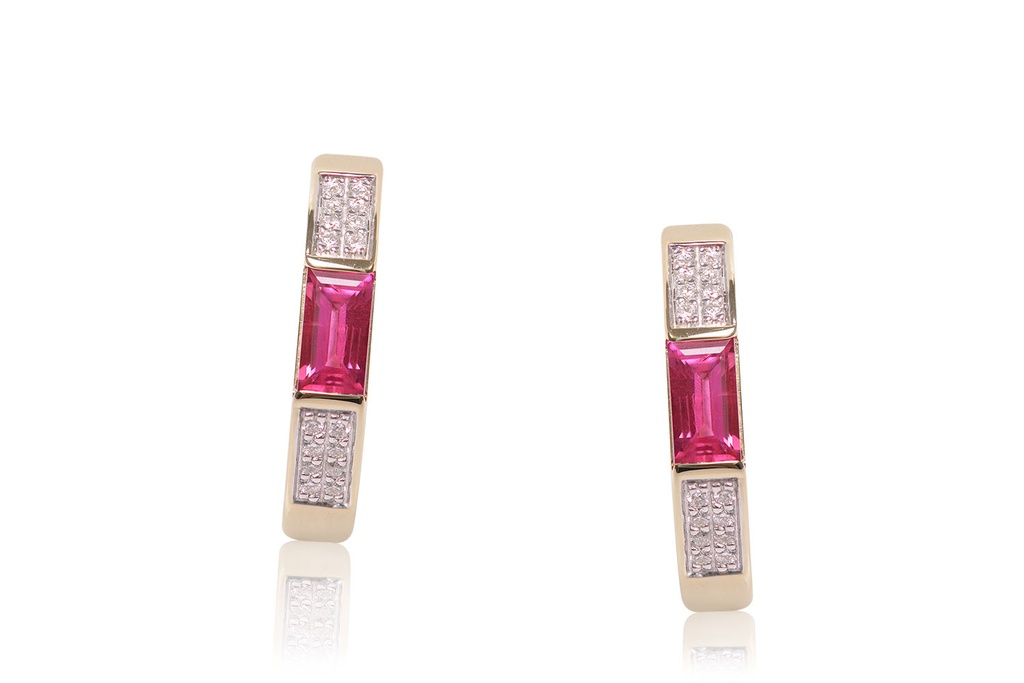 ARETES SQUARE RUBI B13P 5.9gr 18KR