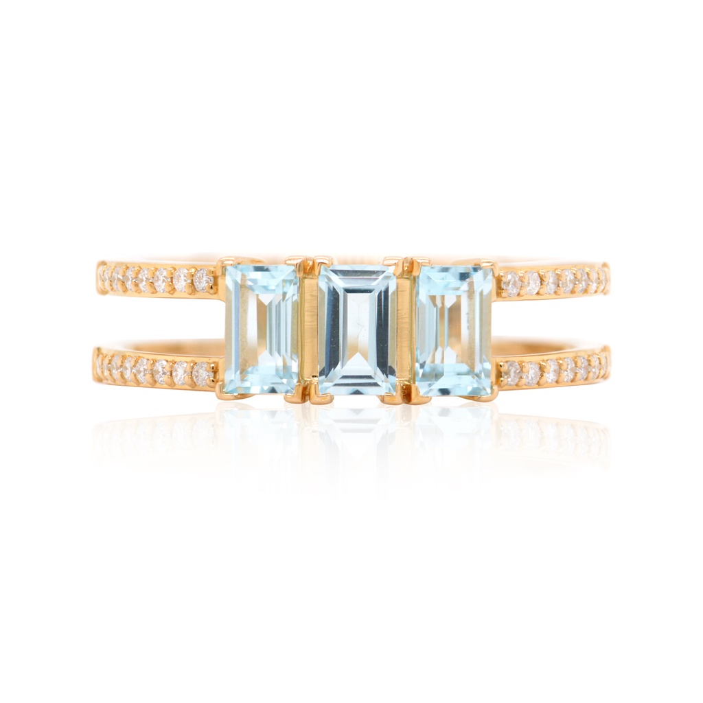 ANILLO TOPACIO/AZUL B18P HSI 4.72 18KY