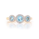 ANILLO TORMENTA 3-Topacio SWISS-0.56ct B12P 2.6gr 18KY