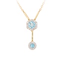 GARGANTILL TORMENTA 2-Topacio/SWISS BLUE-0.38ct B7P GVS 2.1gr 18KY