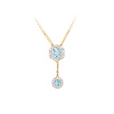 GARGANTILL TORMENTA 2-Topacio/SWISS BLUE-0.38ct B7P GVS 2.1gr 18KY