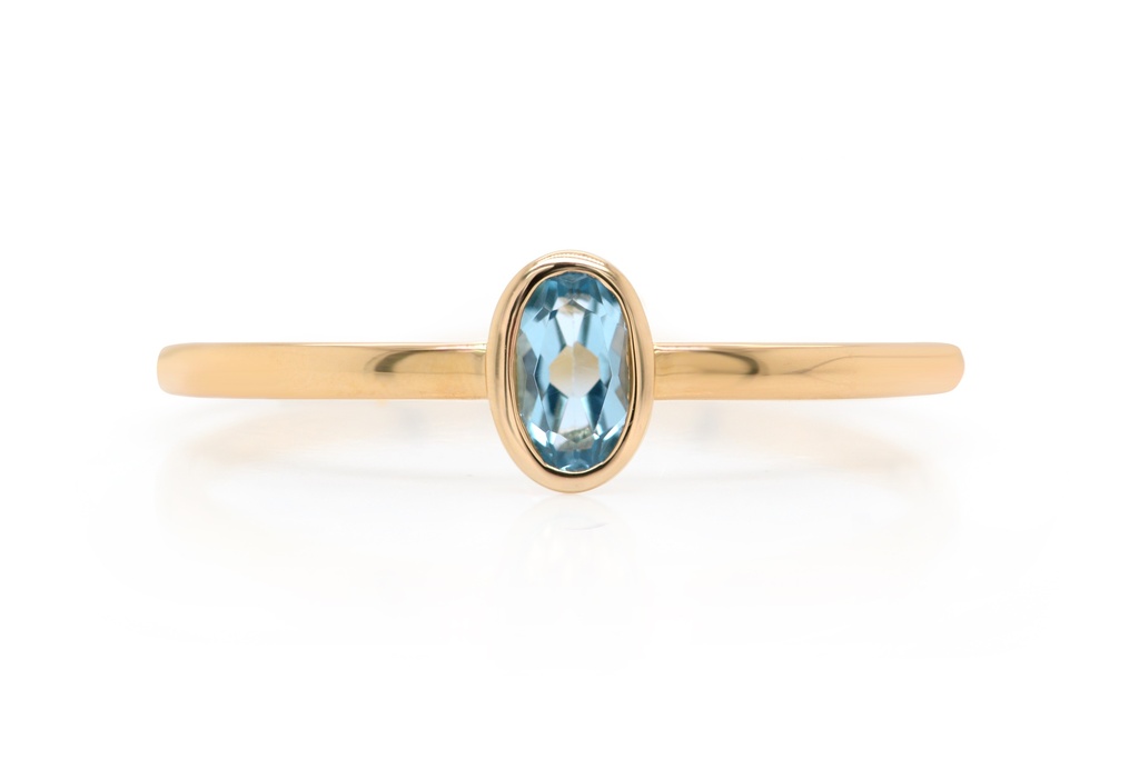 ANILLO LAS FLORES-TOP/SWISS OVAL 1.30 18KY