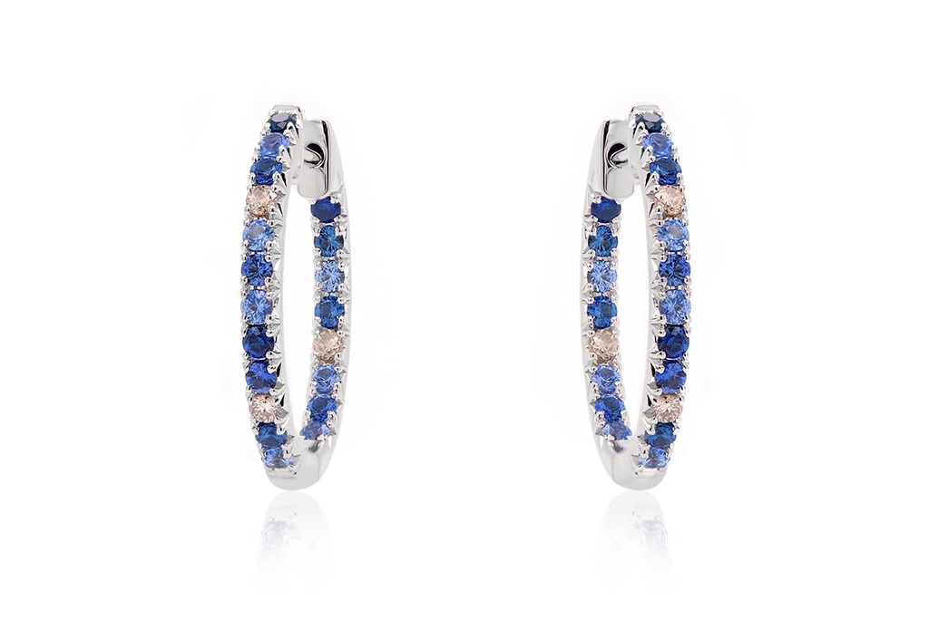 Arracadas “FIESTA“ -34ZAF58P 6BC9P  Oro 18k blanco