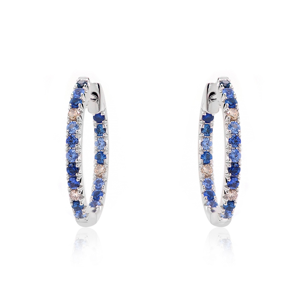 Arracadas “FIESTA“ -34ZAF58P 6BC9P  Oro 18k blanco