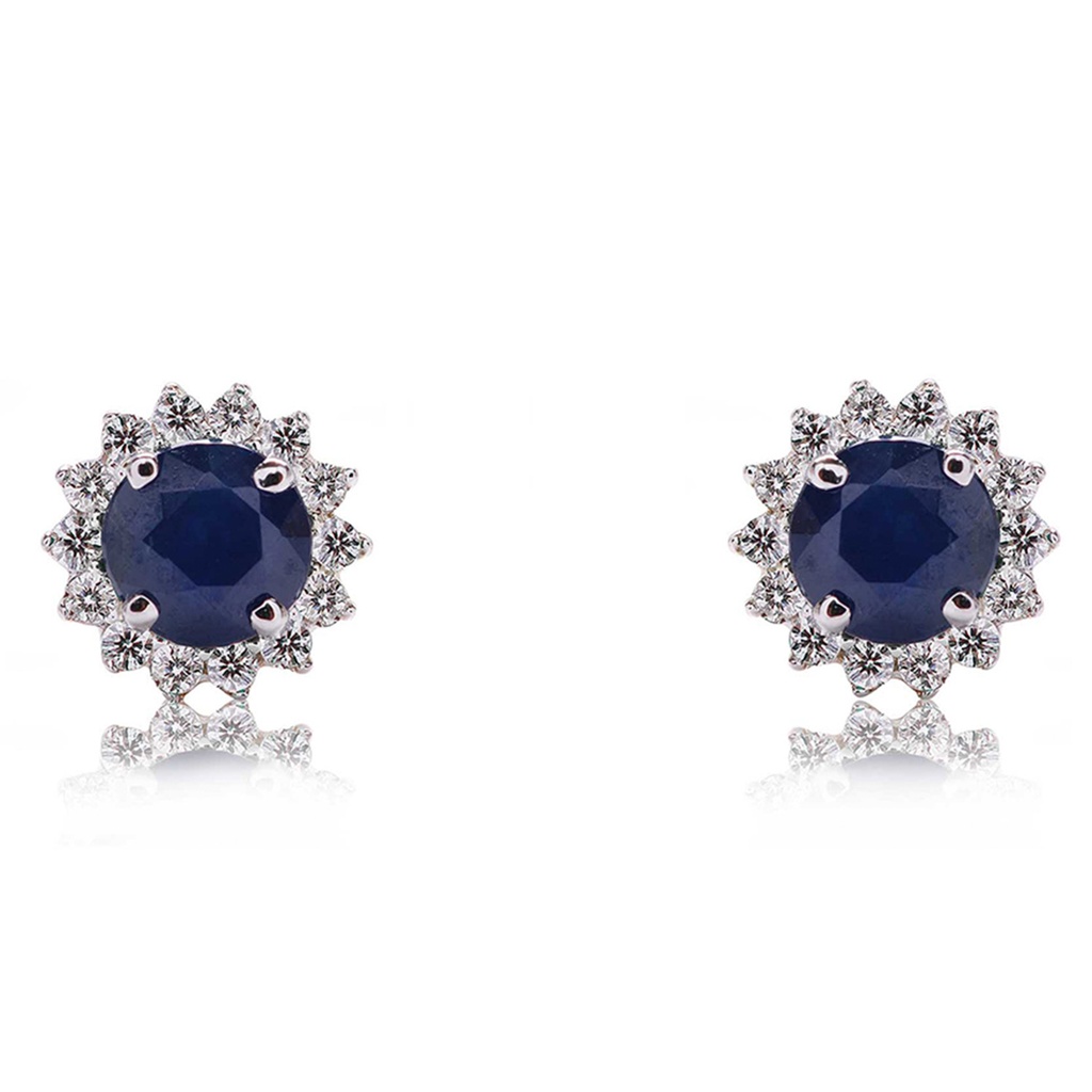 ARETES ZAFIRO/4MM B15P VSG 1.72gr. 18KW