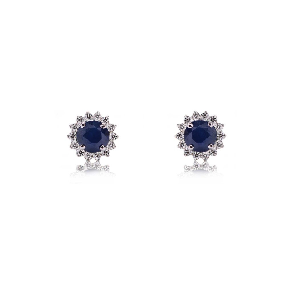 ARETES ZAFIRO/4MM B15P VSG 1.72gr. 18KW