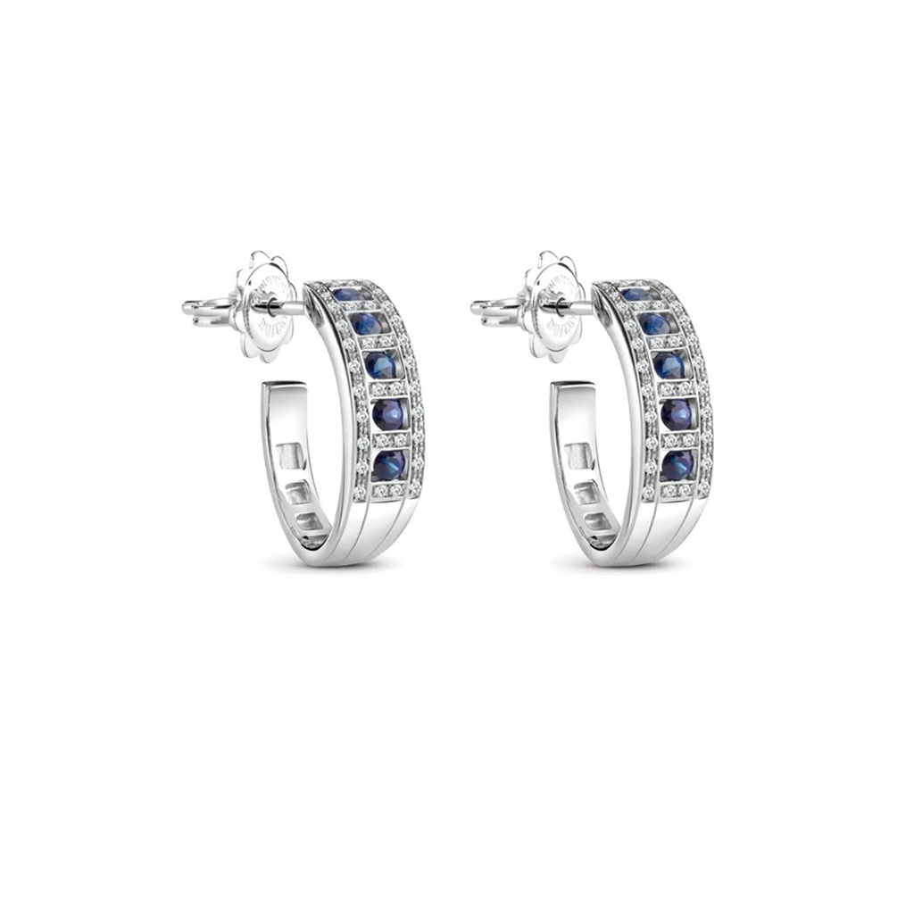 Aretes BELLE EPOQUE Zafiro-0.45ct. Diamante-0.20ct 7.0gr 18K