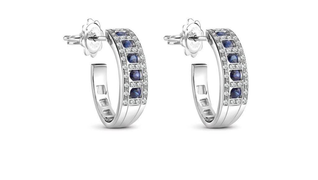 Aretes BELLE EPOQUE Zafiro-0.45ct. Diamante-0.20ct 7.0gr 18K