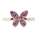 ANILLO BUTTERFLY ZAFIRO/ROSA39P 2.9gr 18KR