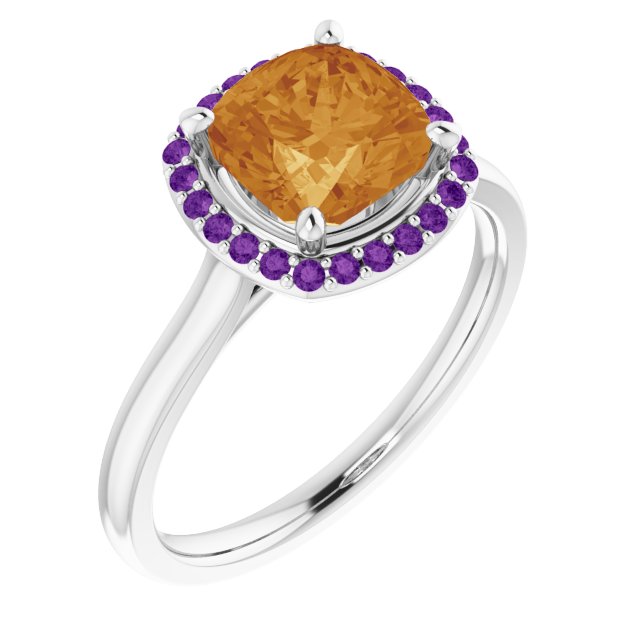 ANILLO BERRY CITRINO-7X7 AMATISTA B1P 3.70 18KW