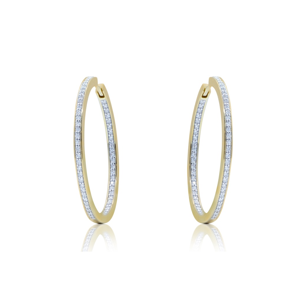 ARRACADAS BASIC HOOP 34X2MM B67P 13.1gr 18YW
