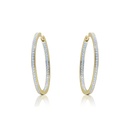 ARRACADAS BASIC HOOP 34X2MM B67P 13.1gr 18YW