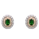 ARETES TSAVORITA-1.38ct BBG173P GVS 5.0gr. ORO BLANCO/AMARILLO 18K