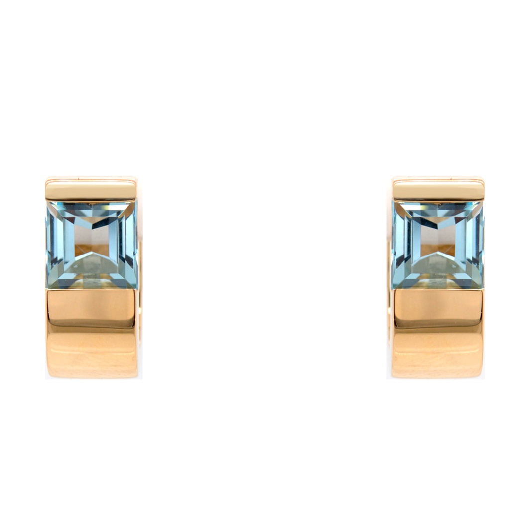 ARETES ‘AQUARIUM‘ TOP/AZ-SQUARE HUGIE 18KY 10.25