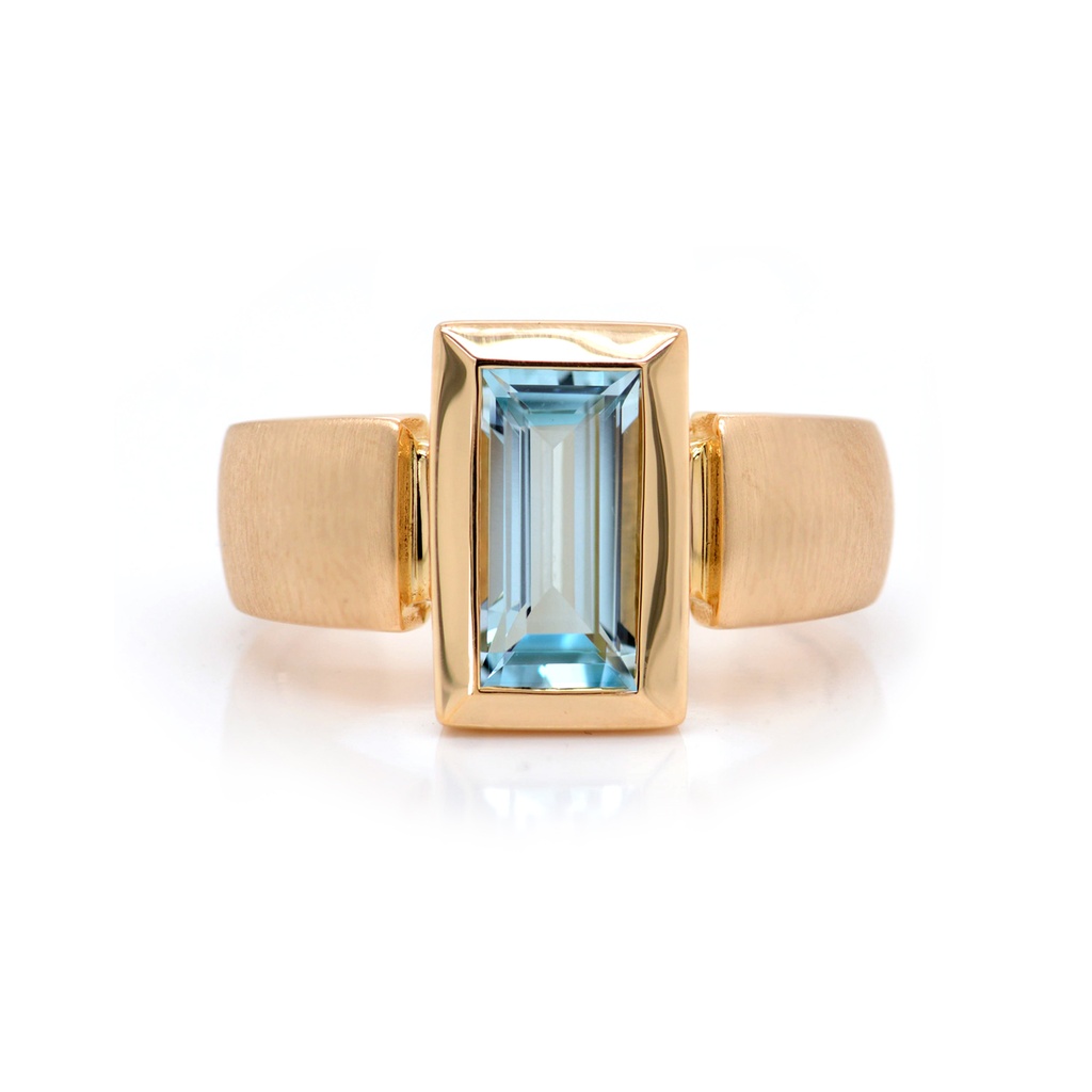 Anillo HORIZON Topacio/Azul-1.90Ct 18KY 