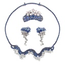 JUEGO FLUTTI GAR+ARE+ANI DIAMANTE-5.94ct ZAFIRO-22.35ct 66.1gr. ORO BLANCO 18K