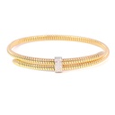 BRAZALETE BASIC DIAMANTES-0.15ct GVS 10.3gr. ORO AMARILLO/BLANCO 18K